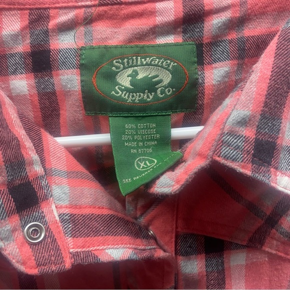 Pink Plaid Pearl Snap Flannel sz XL - Picture 2 of 6